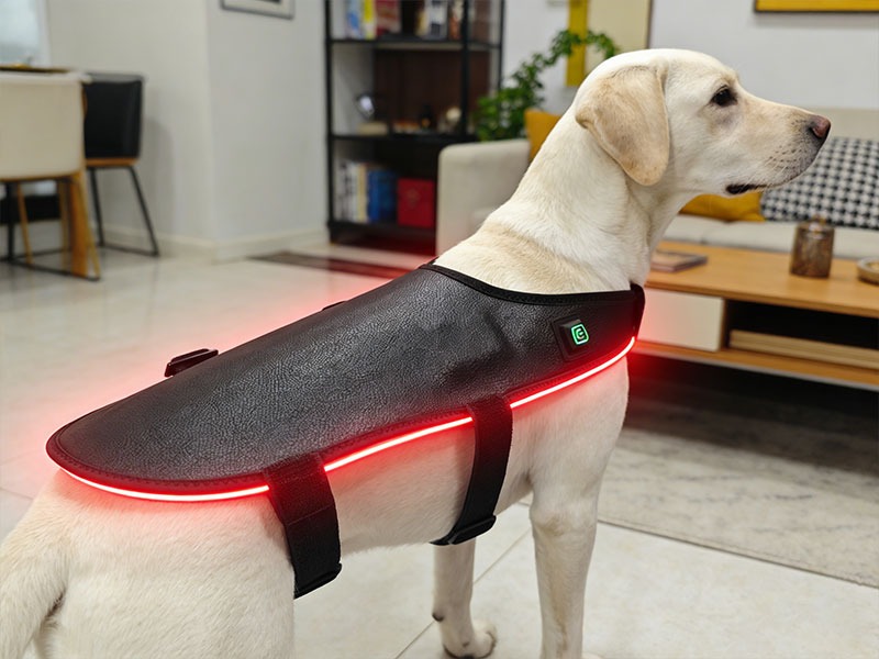 Certification Compliance Document Best Red Light Therapy Device Dogs Pet Mobility 609 lifestyle image for HREXBODY red light therapy shopping, desktop crop.