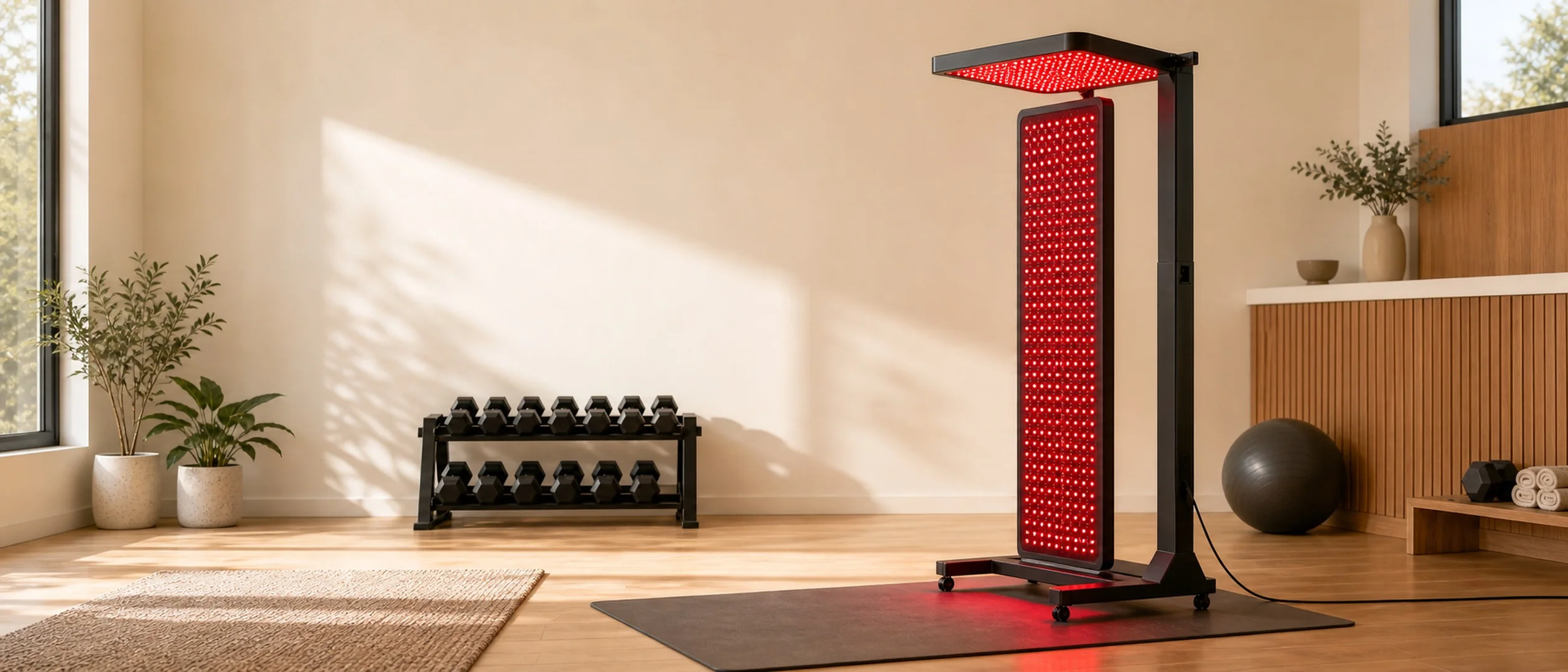 Full-body red light therapy home routine