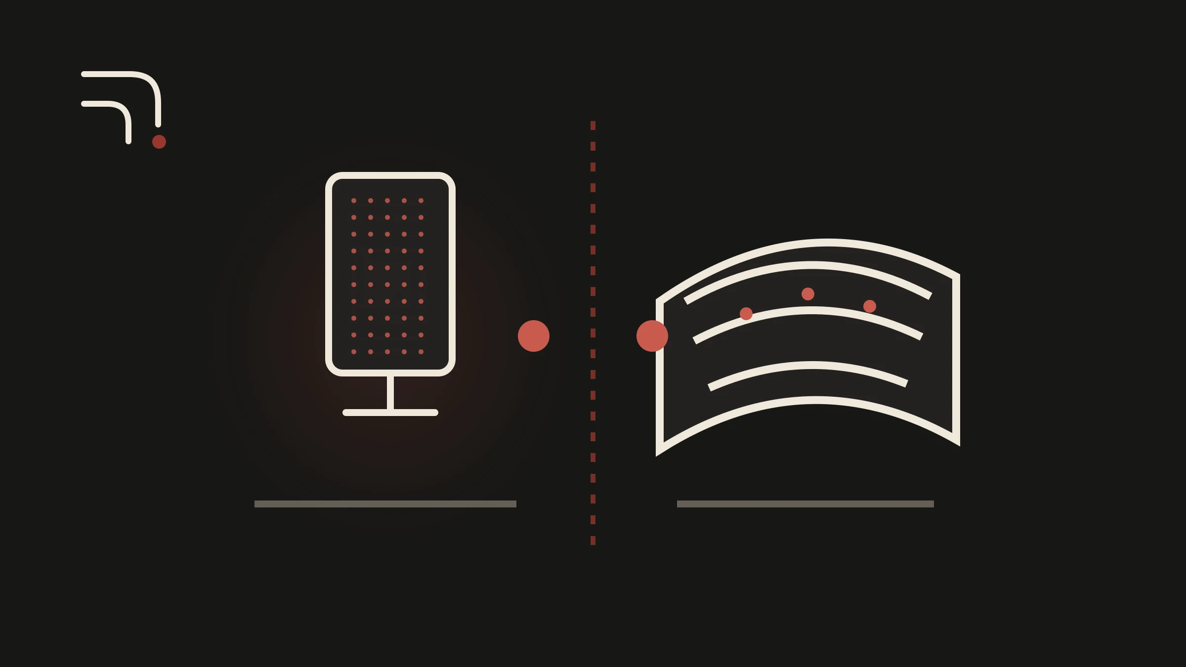 Side-by-side illustration of a freestanding panel setup and a blanket or mat format
